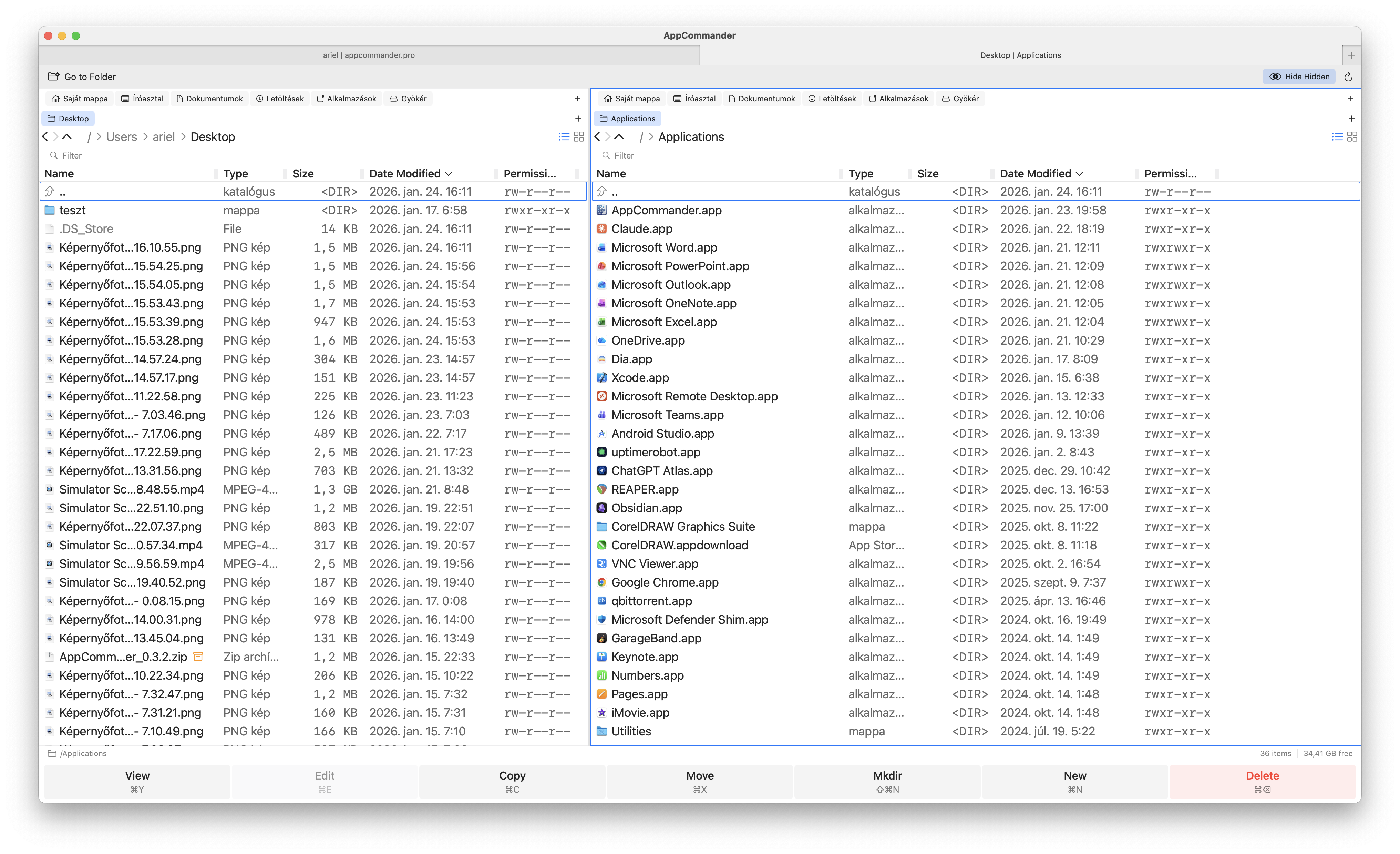 Adjustable panel sizes